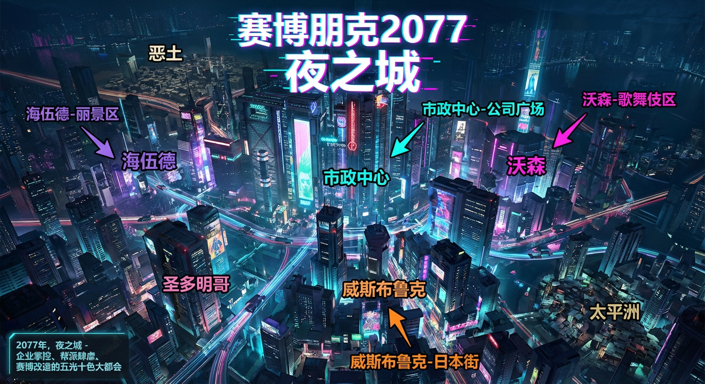 赛博朋克2077 夜之城全景