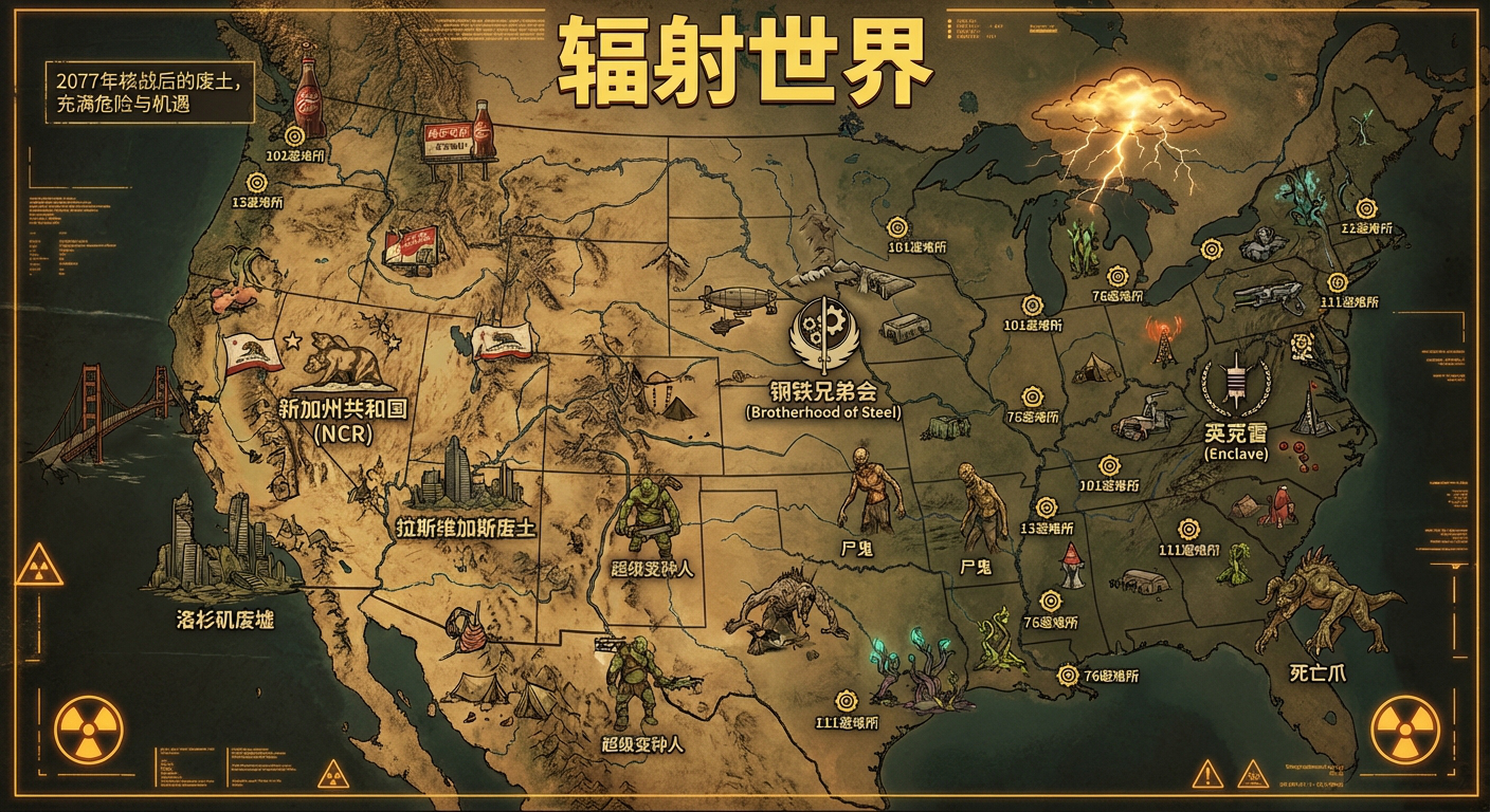 辐射世界废土地图全景