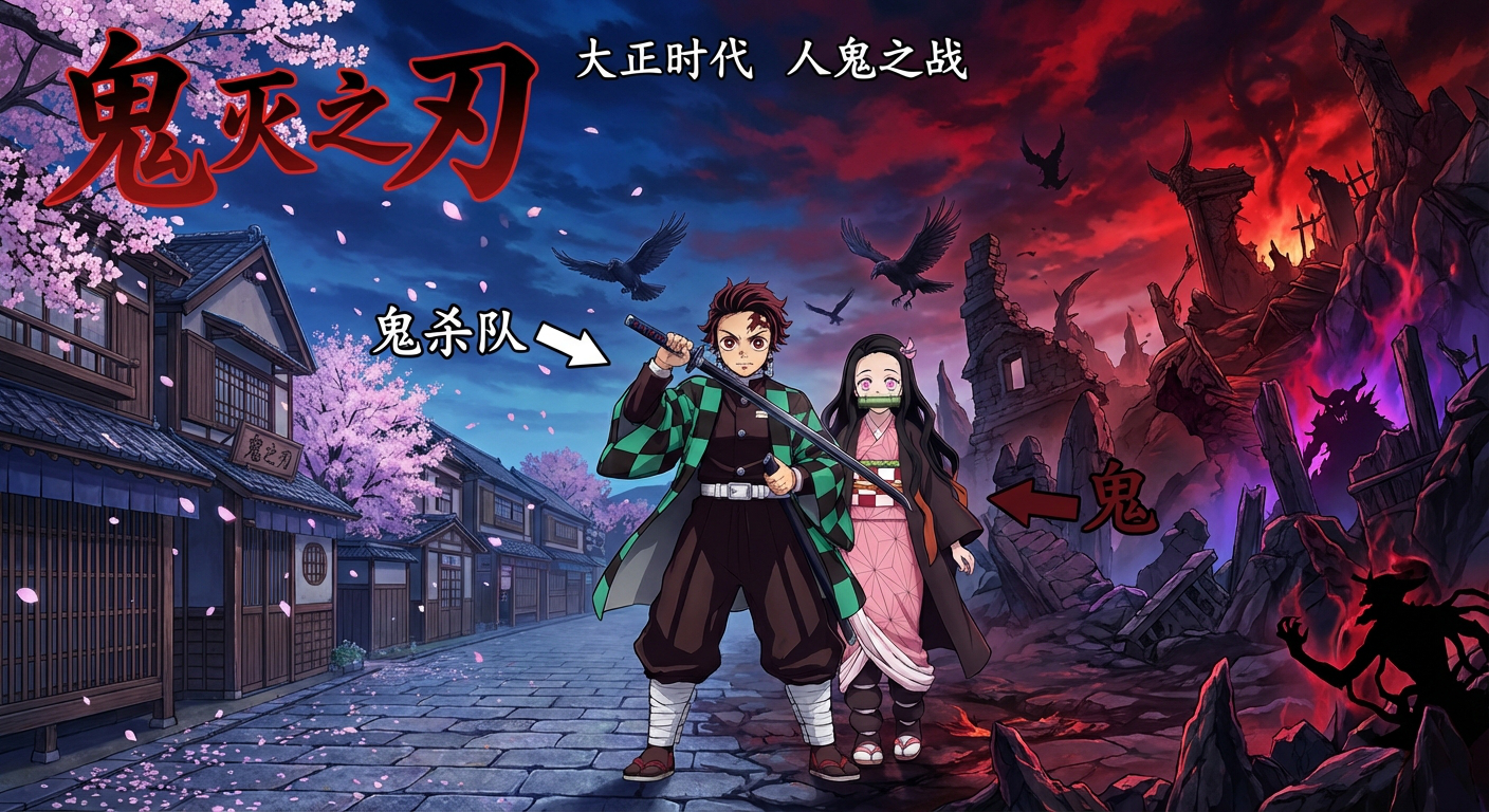 鬼灭之刃世界观主图